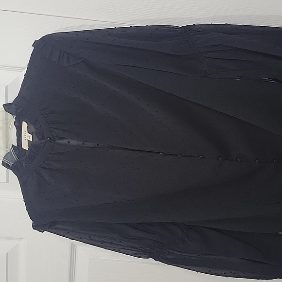 Anthropologie MABLE Label Black Swiss Dot Elegant Women's Bodysuit Sz Small - Picture 3 of 10